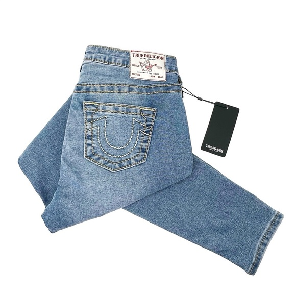 True Religion Jeans Size 29/8 Jennie Curvy Big T Mid Rise Skinny Light Wash NWT - Picture 9 of 10